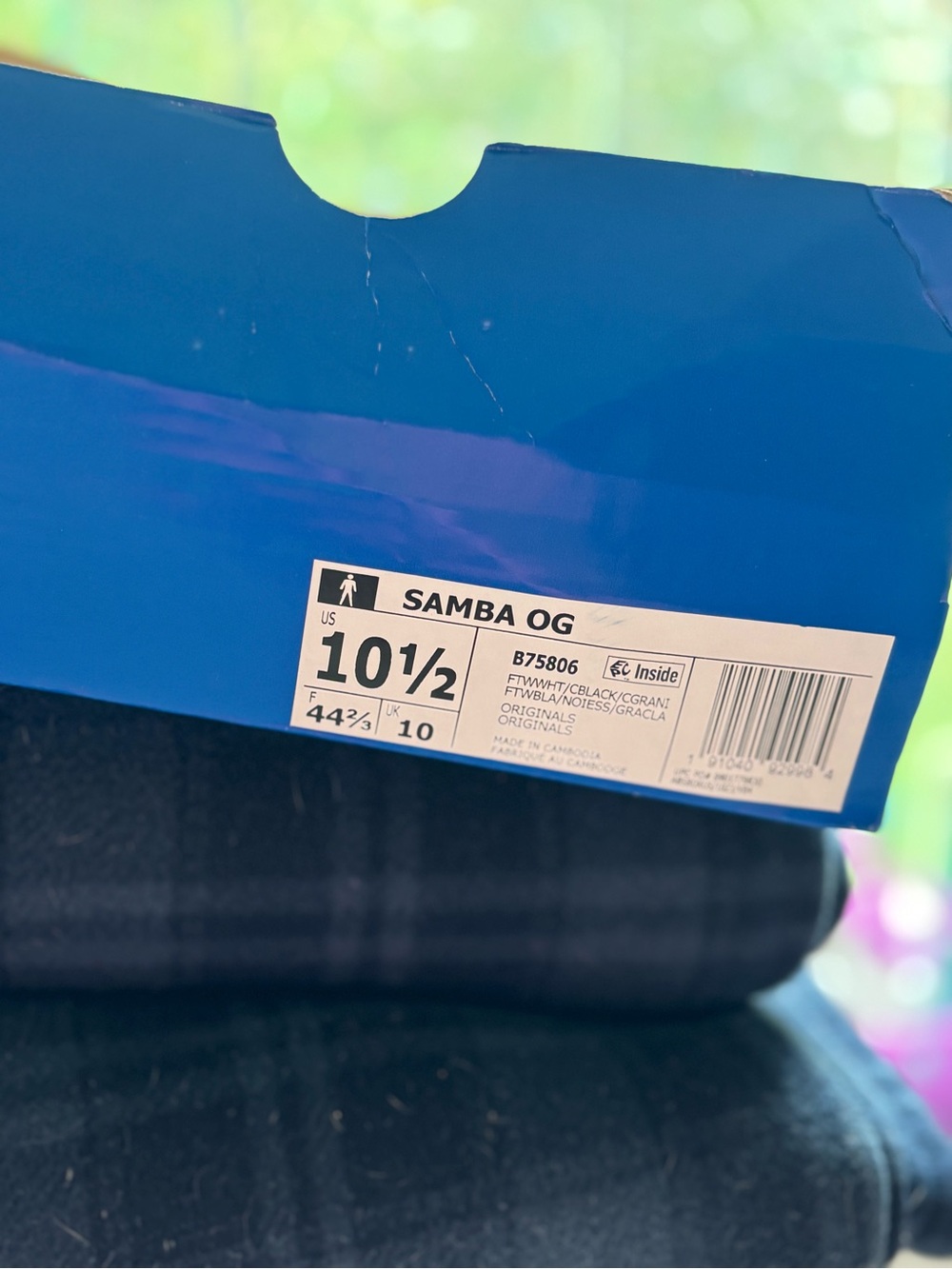 adidas Samba OG Box - Bright Blue with White Label